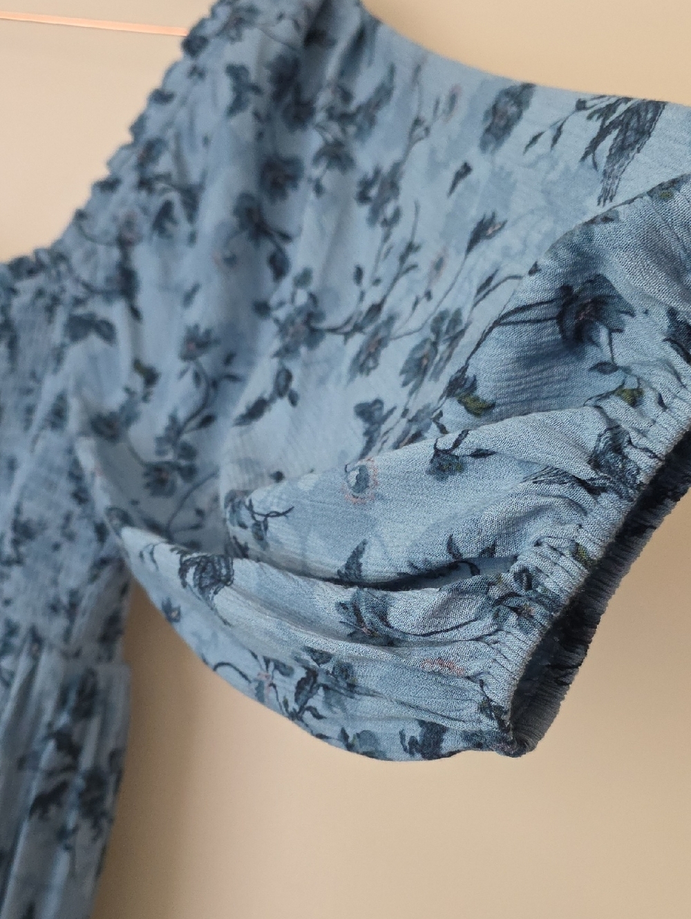 Torrid Blue Floral Smocked Midi Dress - Picture 7 of 9